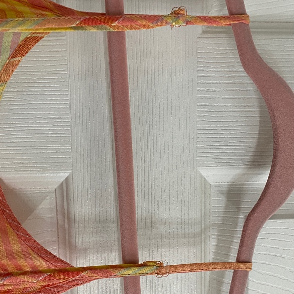 Beachlunchlounge Multicolor Madras Plaid Linen Maxi Dress in Yellow, Coral, Pink - Picture 9 of 12
